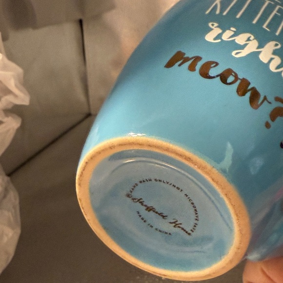 Blue Ceramic Mug with Fun Text - Picture 12 of 12